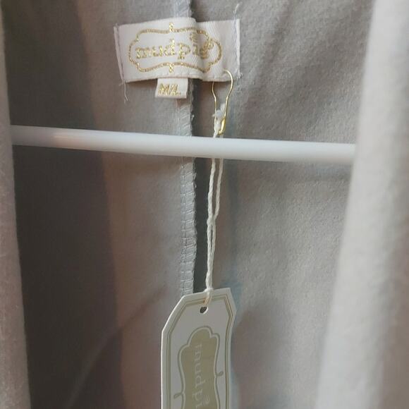 Mud Pie Harbor NEW Gray Duster Vest Lagenlook M/L Corporate Siren Slow Fashion - Picture 5 of 9